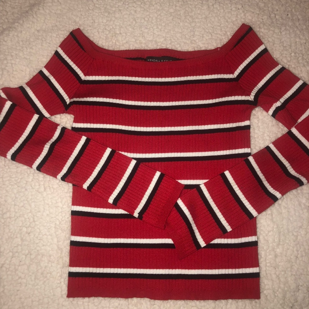 Kendal and Kylie off the shoulder long sleeve